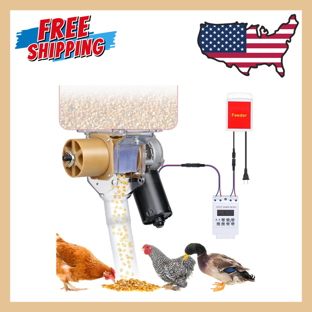 Timed Automatic Chicken Feeder 16 Groups of Timer & Quantitative Poultry Feed