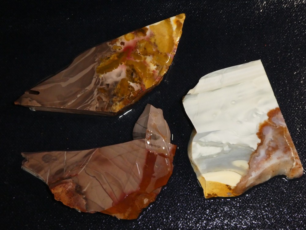 Willow Creek Jasper 3 small pieces- rough--cabbing--display