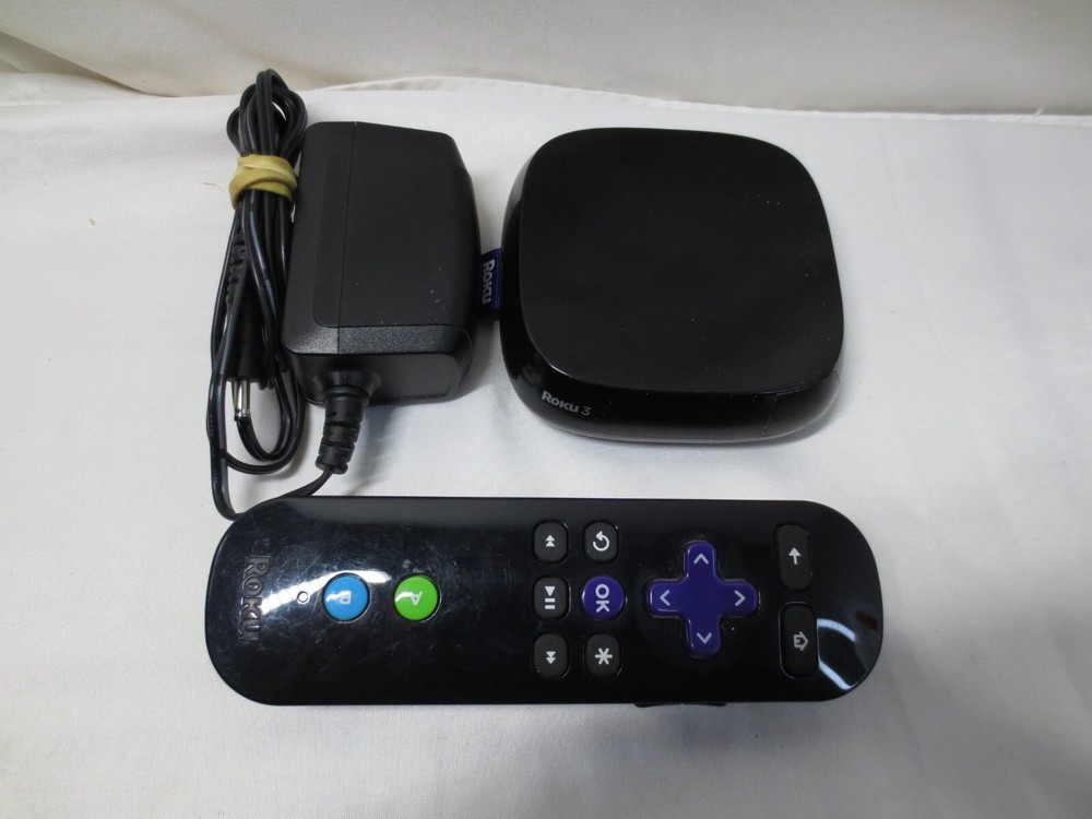 Roku 3 (4200X - 3rd Generation) Media Streamer w/ remote. Tested And Working!