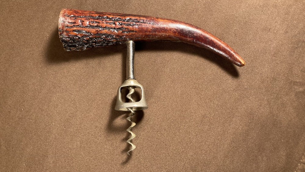 Very Nice Large Stag Antler Handled Vintage / Antique Corkscrew.
