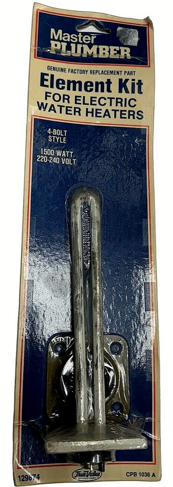 Master Plumber 129874 Element Kit For Electric Water Heater, 4-B, 1500W 220-240V