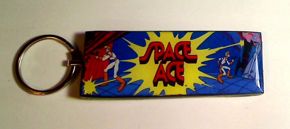 Space Ace  Arcade Marquee Coin Door accessory Keychain