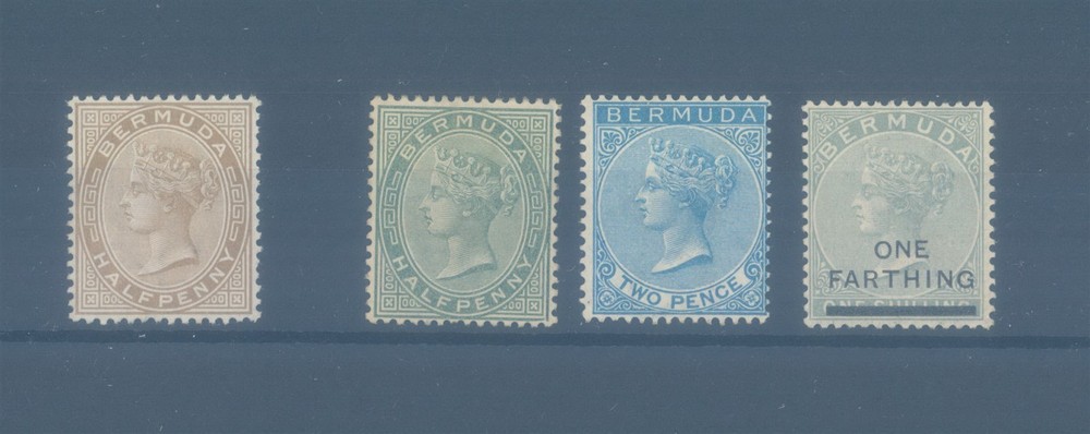 BERMUDA 1880-1900 various MH Victoria stamps