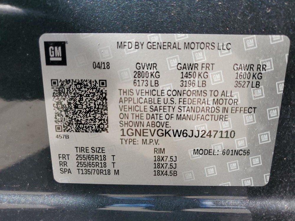 TRAVERSE 2018 Air Shutter 933393