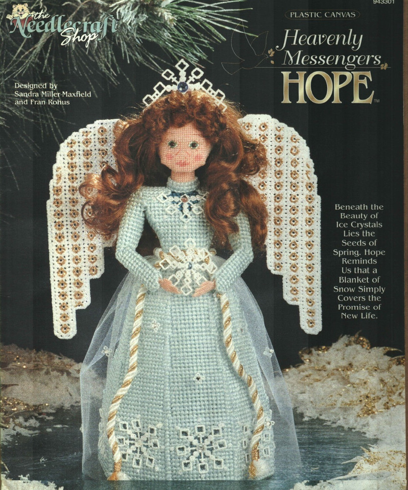 HEAVENLY MESSENGERS HOPE ANGEL DOLL PLASTIC CANVAS PATTERN BOOK