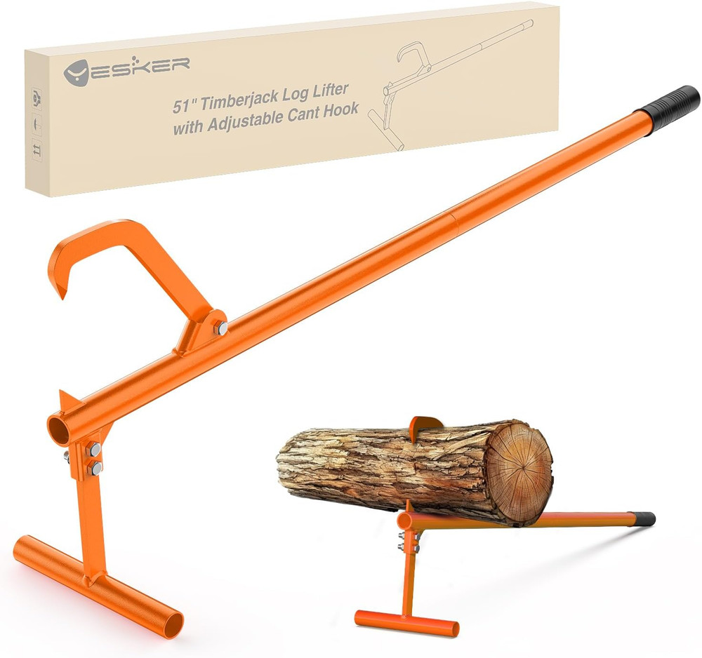 51" Cant Hook for Log Roller Logging Tools with Adjustable Steel Cant Hooks and