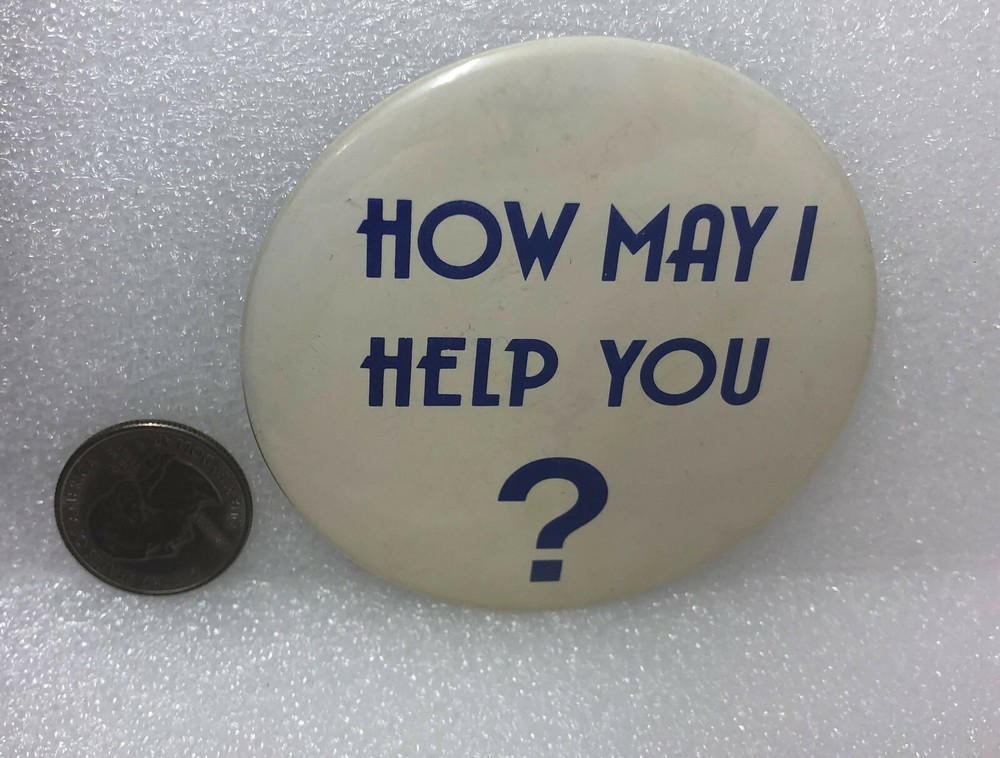 How May I Help You Clip On Pin
