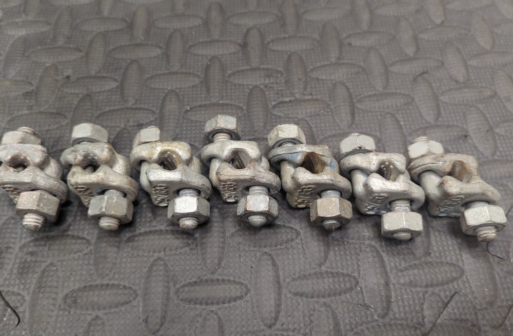 Hot Dip Galvanized Double Saddle Clips 5/16" Wire Rope Cable