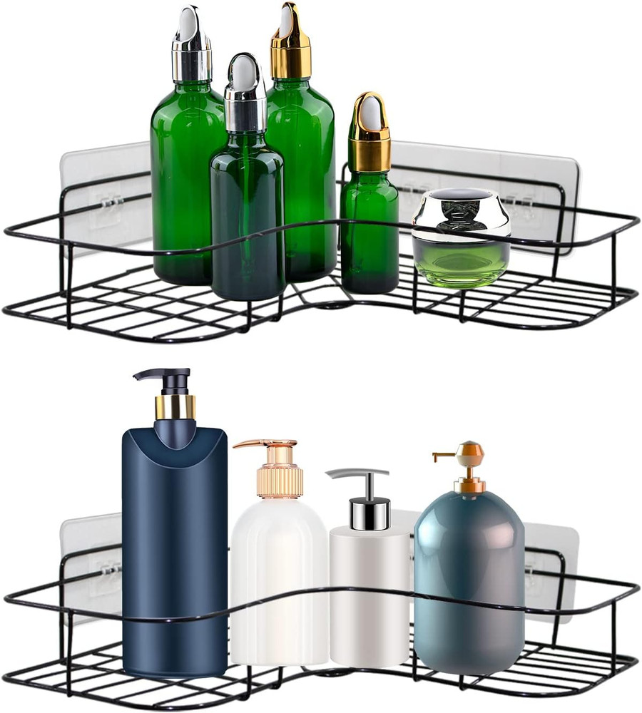 4 Pack Shower Caddy Adhesive for Replacement, Strong Transparent Adhesive for Sh