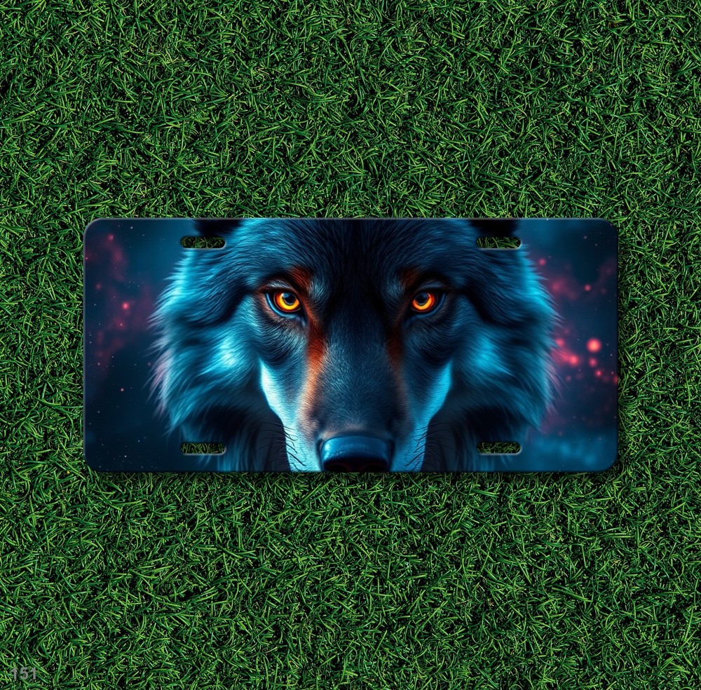 Unique Wolf License Plate Custom Auto Tag Birthday Gift