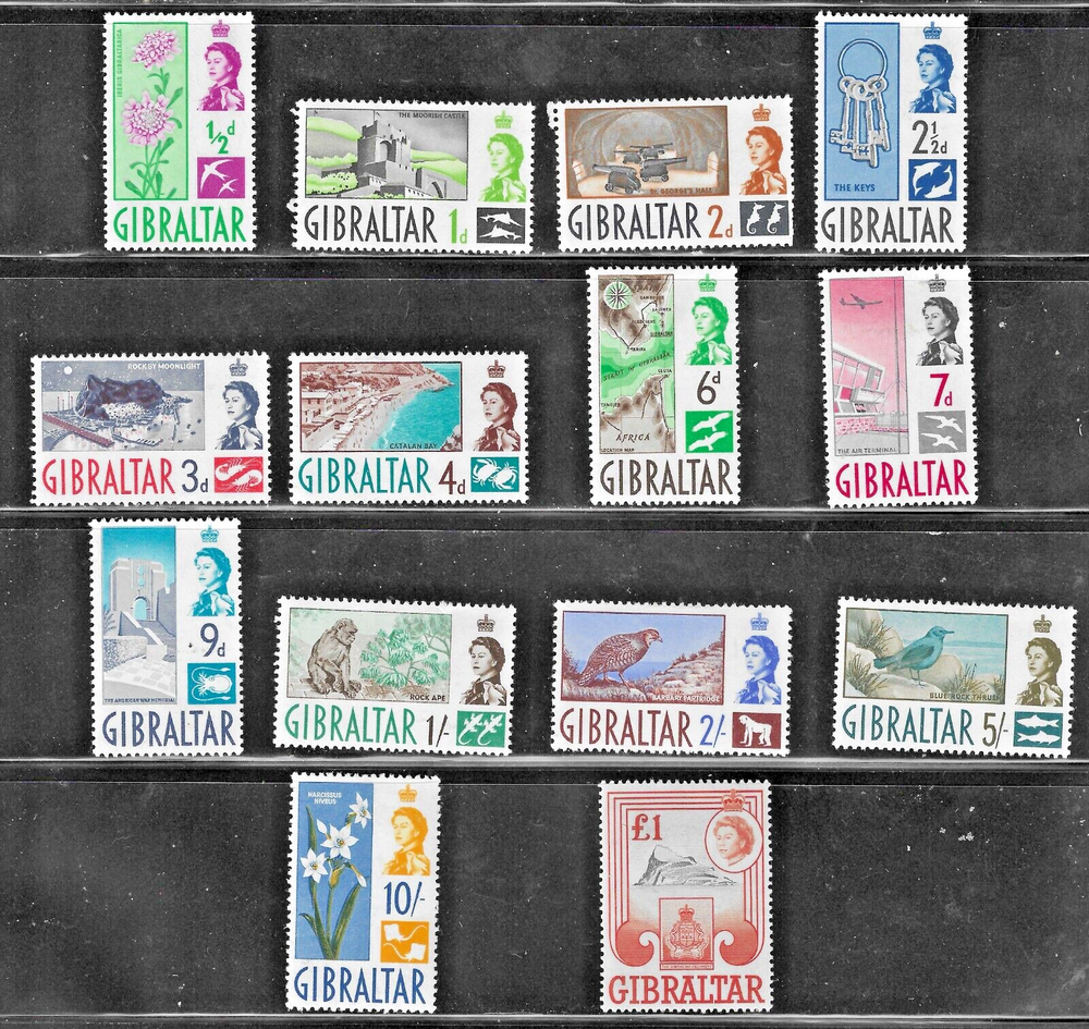 Gibraltar (1960) - Scott # 147 - 160, MH