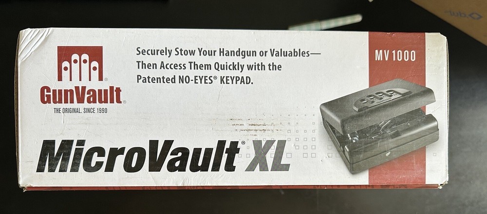 GunVault MV1000 MicroVault XL  Fingerprint Gun Safe