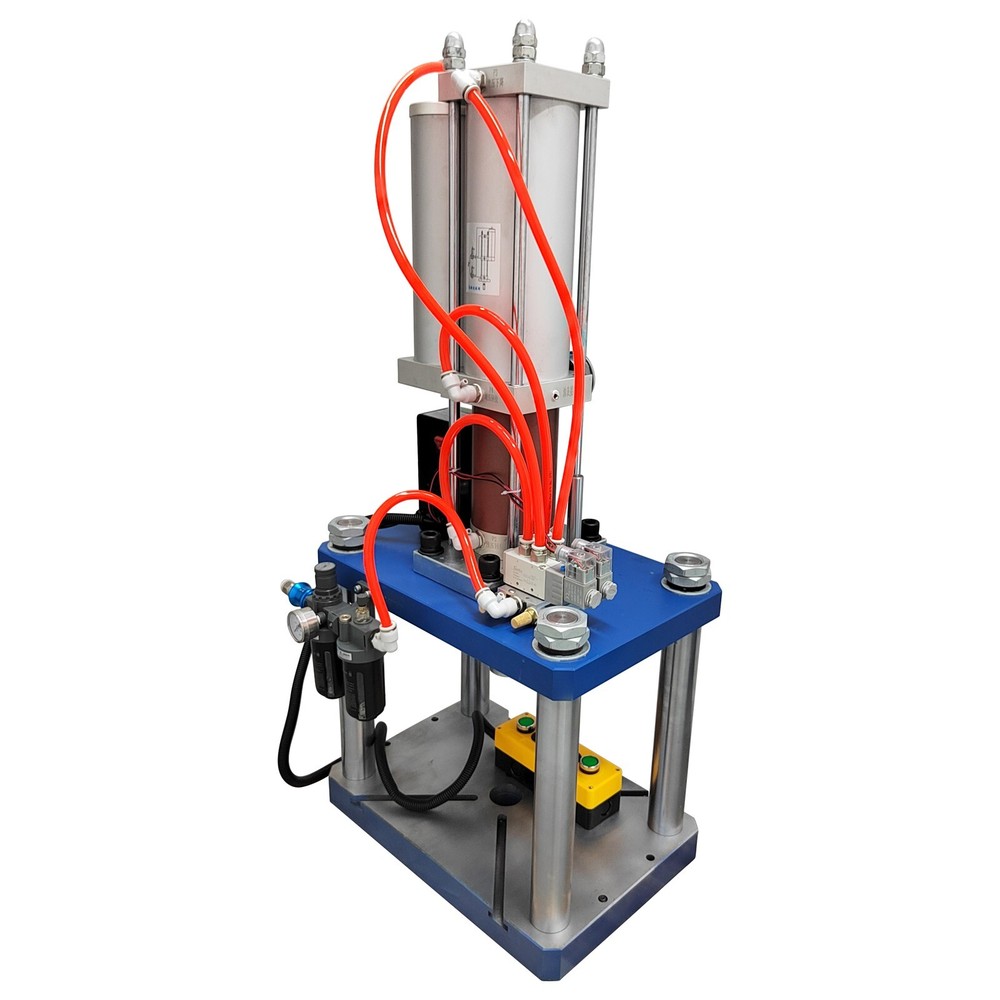 110V 8 Tons Pneumatic Punch Press Machine 17636Lbs with Controller 4 Columns