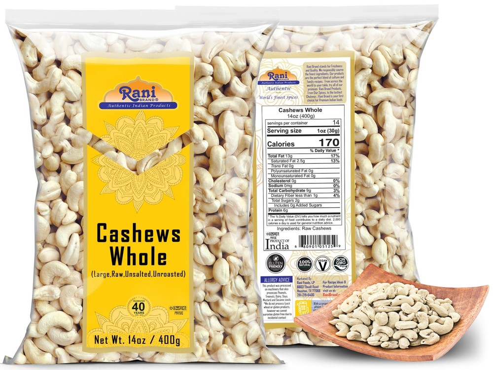 Rani Cashews Whole 14oz (400gm)
