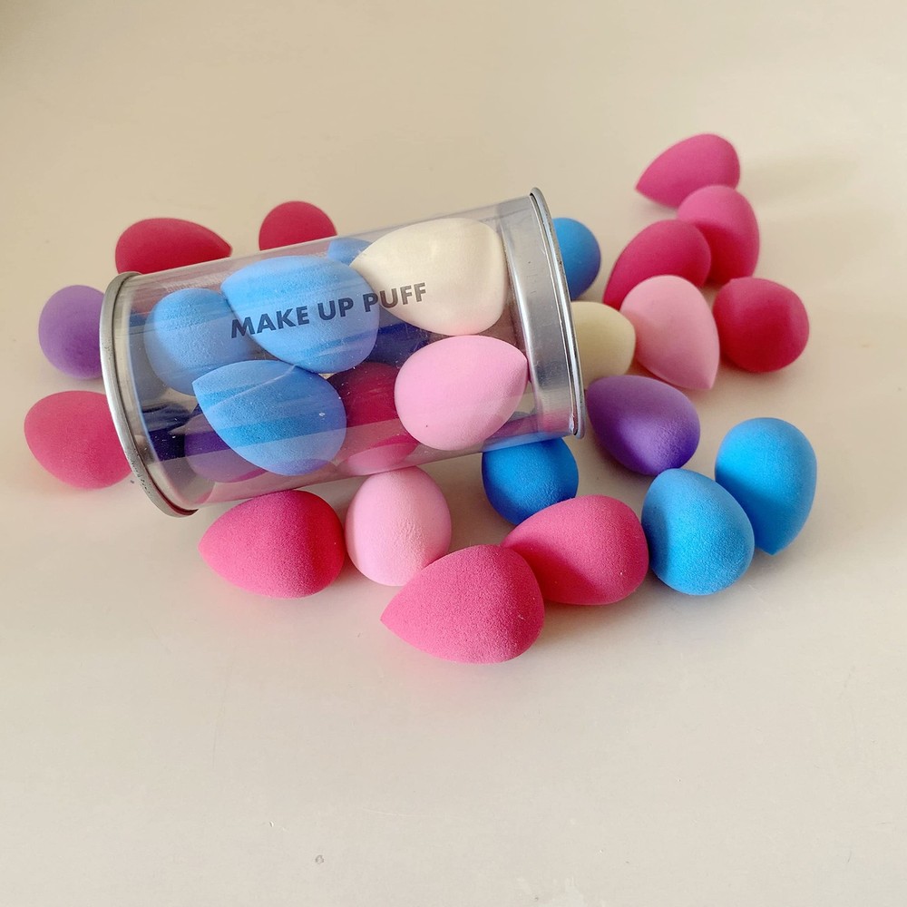 Mini Makeup Sponge Multi-colored 10 Pcs 1 Count (Pack of 10), multi-colored