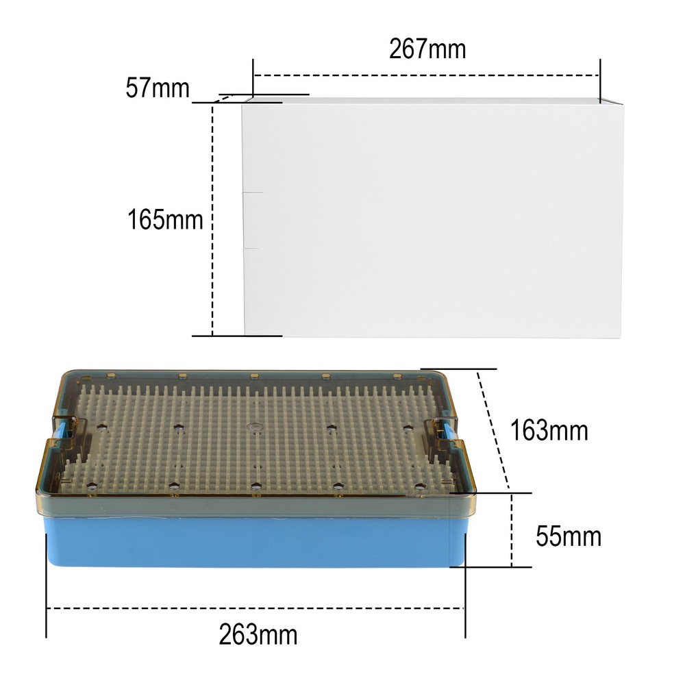 Silicone Sterilization Case Double Layer Dental Instrument Disinfection Box US