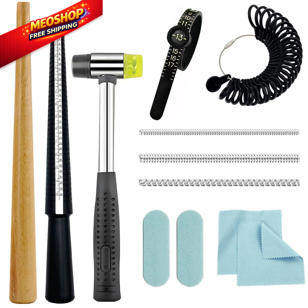 Ring Sizer Measuring Tool Kit Mandrel Sizing Finger COLORFUL