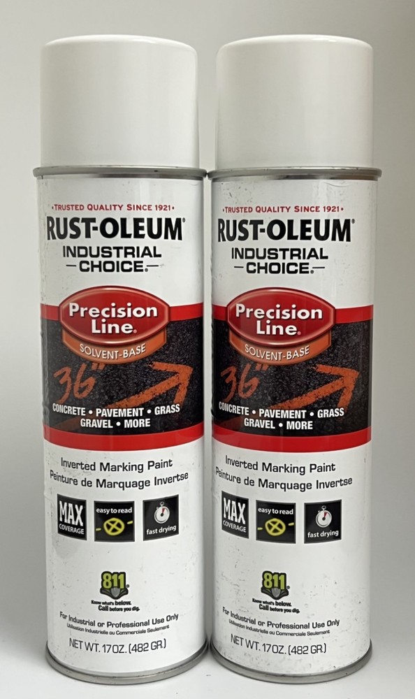 2 PACK - Rust-Oleum - 203030V - Precision Line Marking Paint, 17 Oz, White