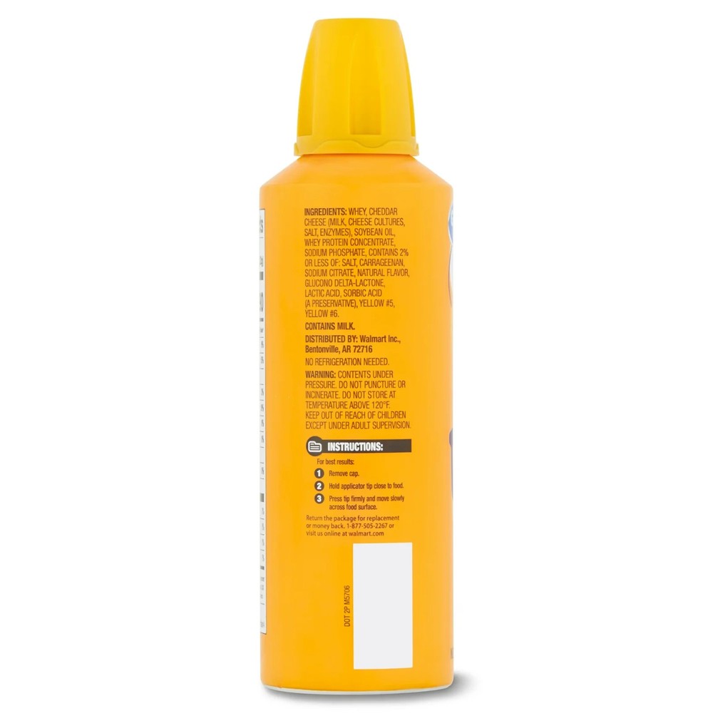 (2 pack) Great Value Cheese Wow! Spray Cheese, Cheddar, 8 oz...