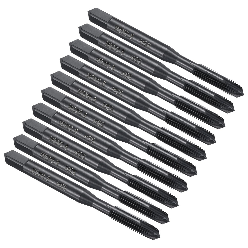 Spiral Point Threading Tap M5 x 0.8 Thread Nitriding HSS 10pcs