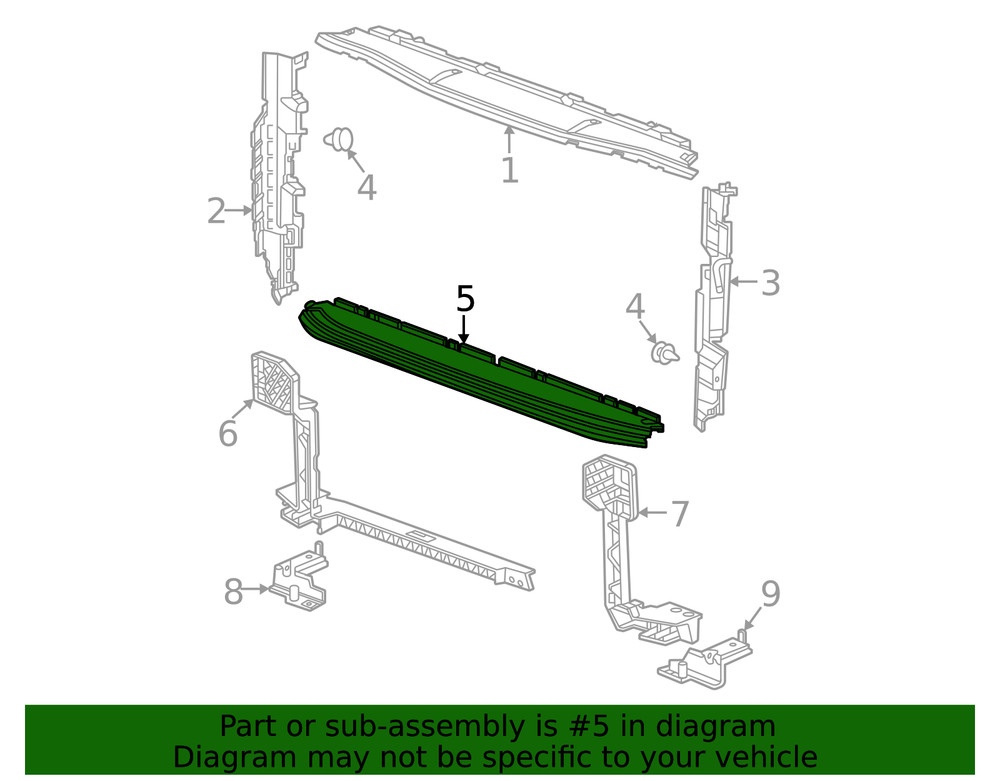 Genuine GM Lower Radiator Air Baffle 84252885
