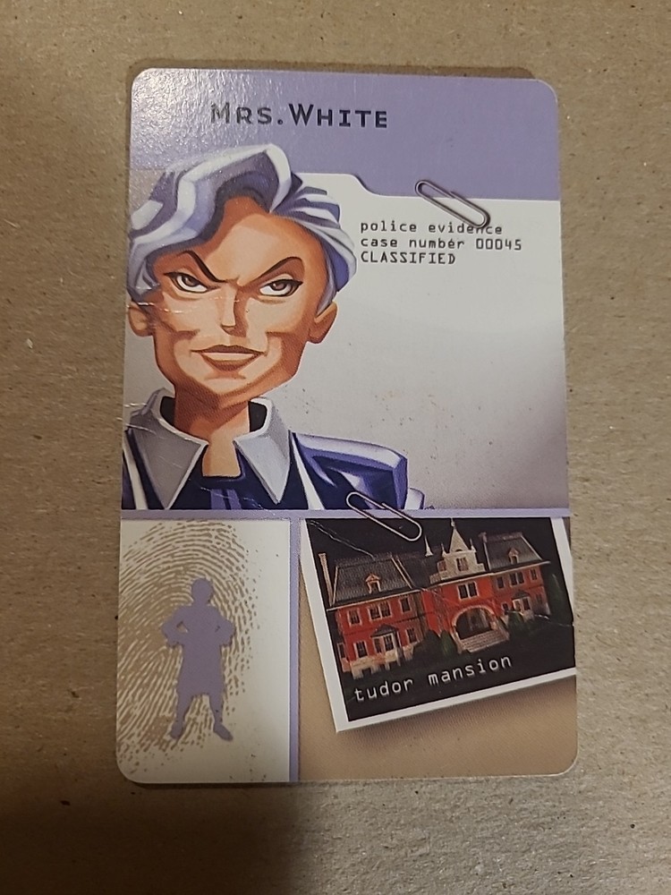 Clue Board Game Replacement Character Set Cards Deck 6 Murder Mystery Game 2002