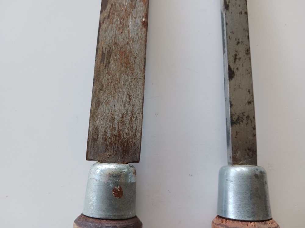 2 Disston Porter USA Woodworking Tools Lathe Chisels