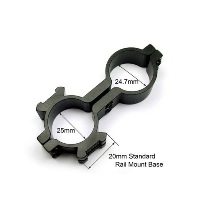 Powerful LED Flashlight Hunting Light Night Torch Scope Mount w/ Side 20mm Rail