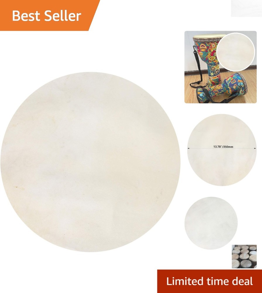 Goatskin Bongo Drum Head - 10 Inch Replacement for Authentic Sound