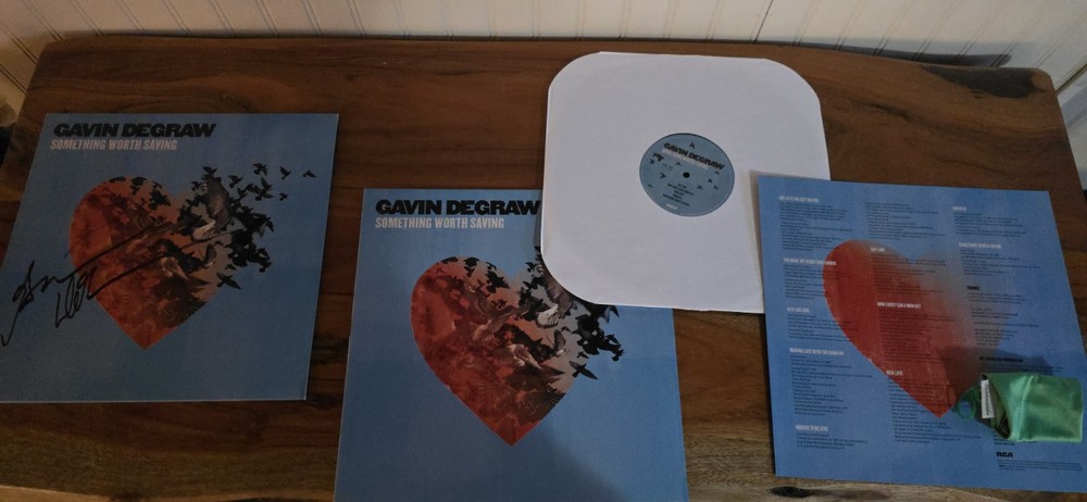 Signed Gavin Degraw Vinyl Something Worth Saving - Autographed Sleeve