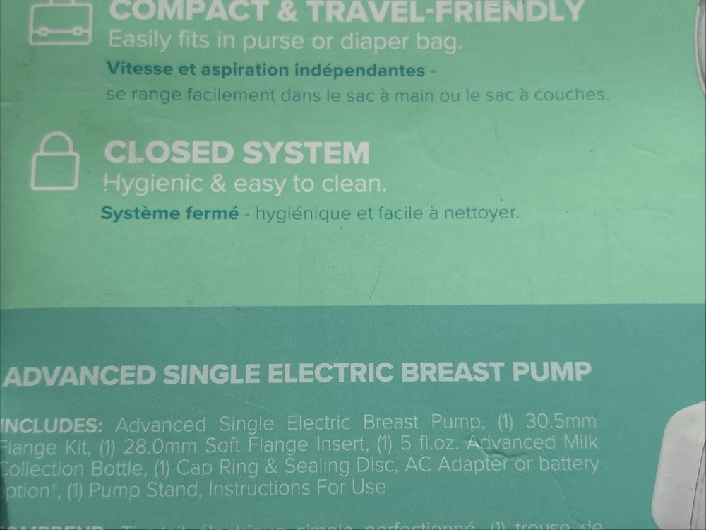 Evenflo Advanced Single Electric Breast Milk Pump Multiple Power Options