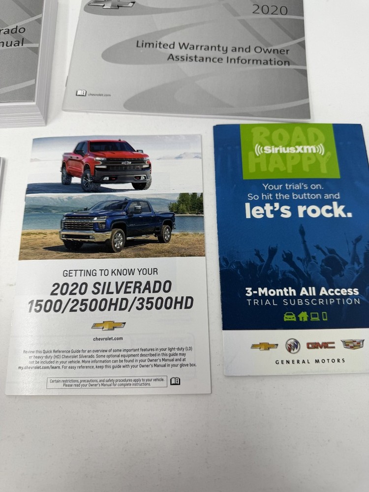 2020 Chevrolet Silverado Owners Manual OEM Complete Set