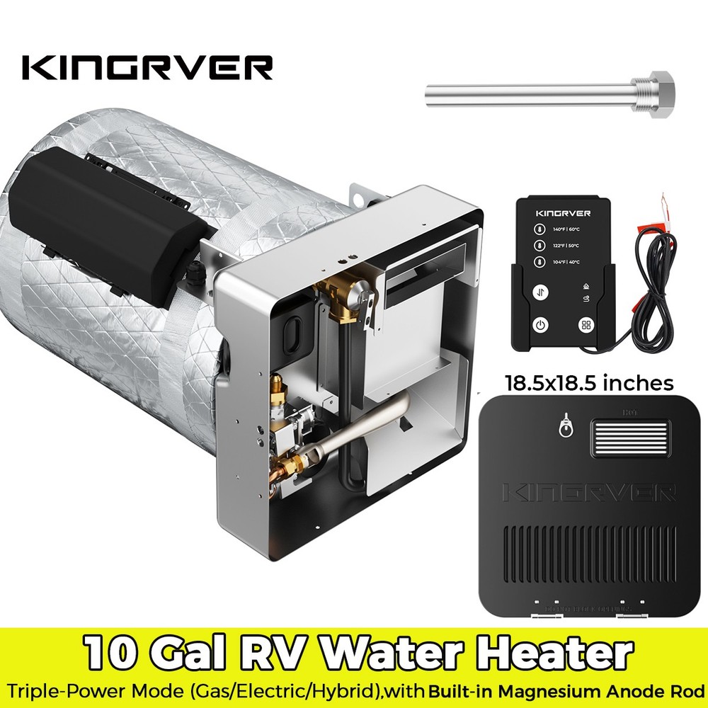 10 Gallon Gas & Electric & Hybrid RV Water Heater Replace Suburban 6/10 Gallon
