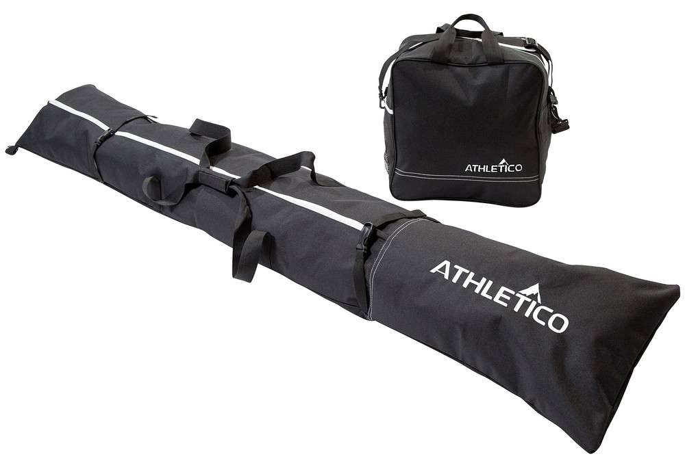 Athletico Ski Bag and Boot Combo - Large, Black with White Trim