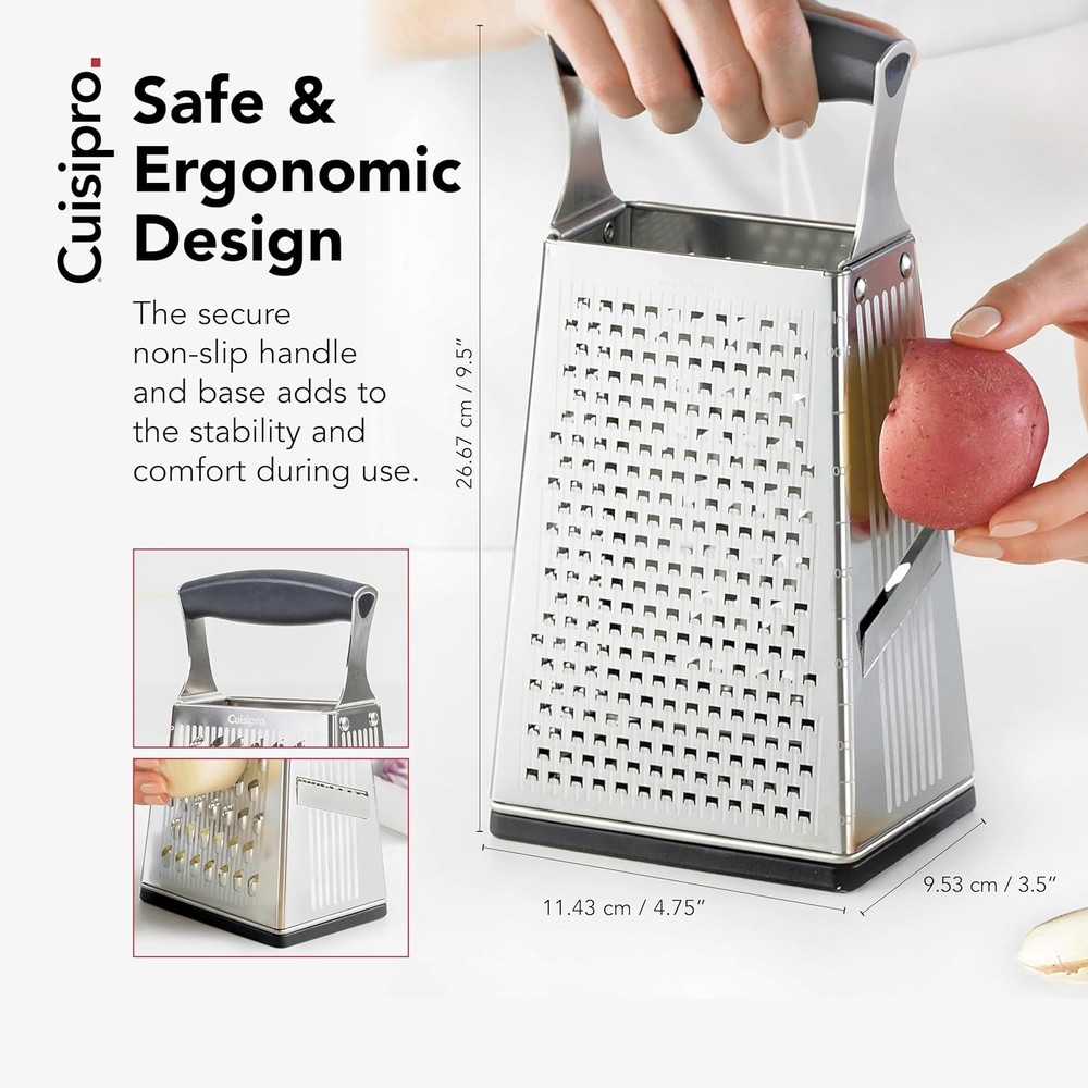 Surface Glide Technology 4-Sided Boxed Grater