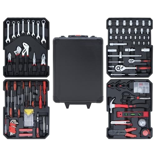 678PCS Complete Home Tool Set Versatile Rolling Tool Kit for Professional 678p