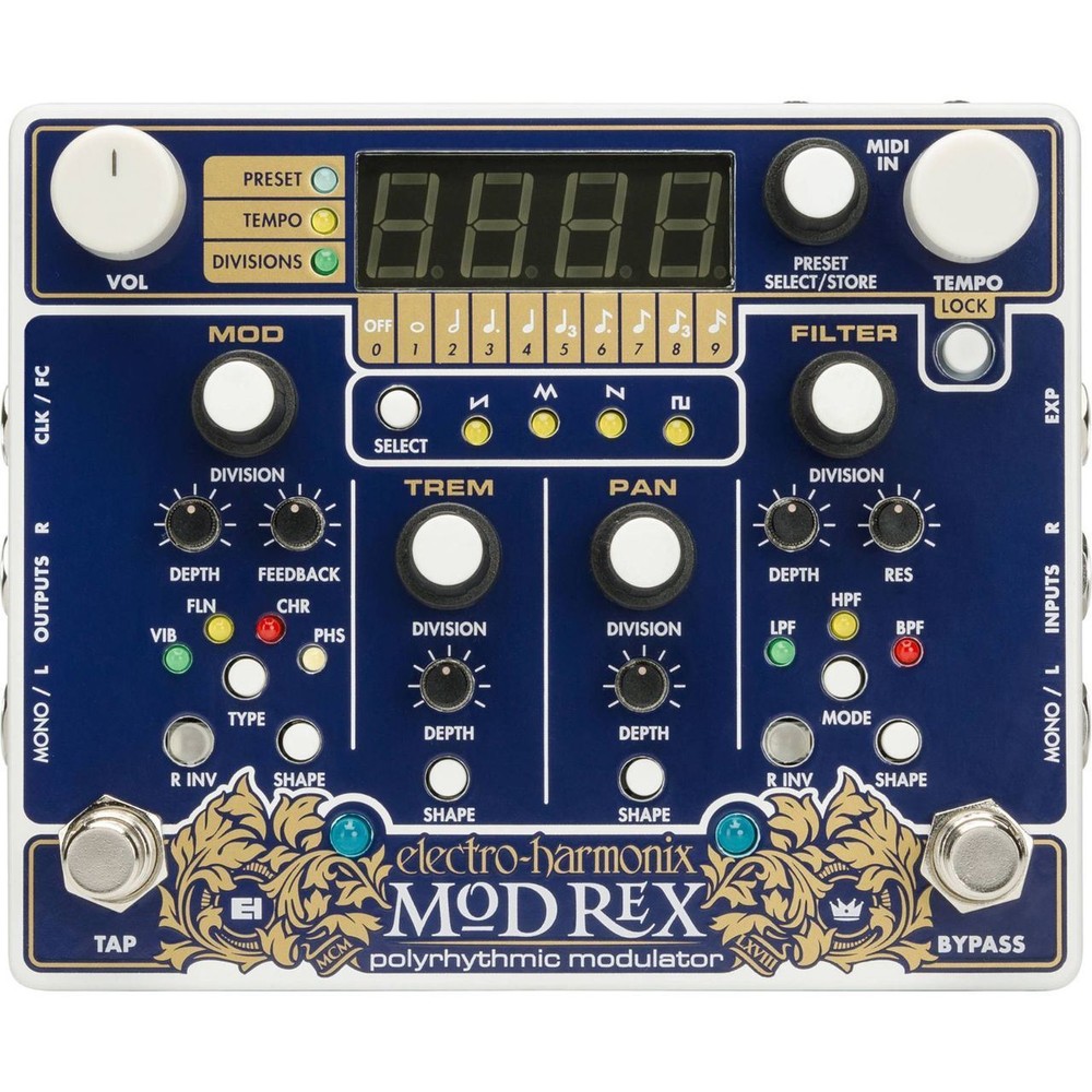 Electro-Harmonix MOD REX Polyrhythmic Modulator Effects Pedal