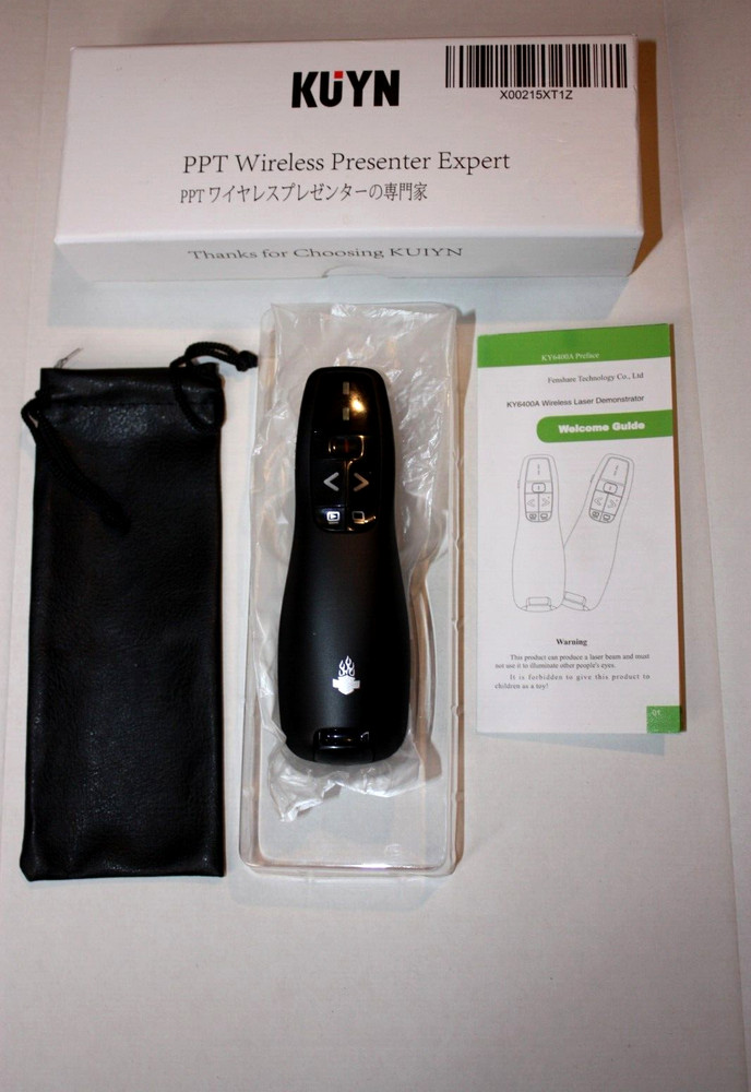 PPT Wireless Laser Presenter Expert Pointer - With Carrying Pouch -NEW