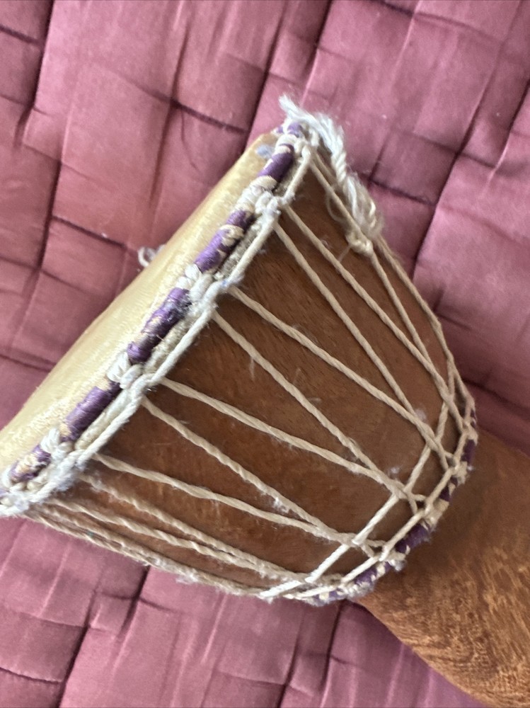 authentic handmade african drum 9x6x4. small dejembe.