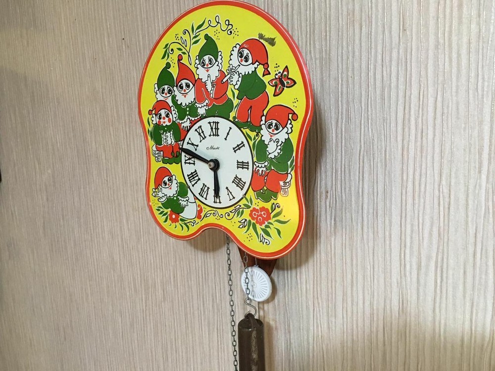 Vintage Clock Soviet Mechanical Clock Working Soviet CLOCK Soviet Wall Clock