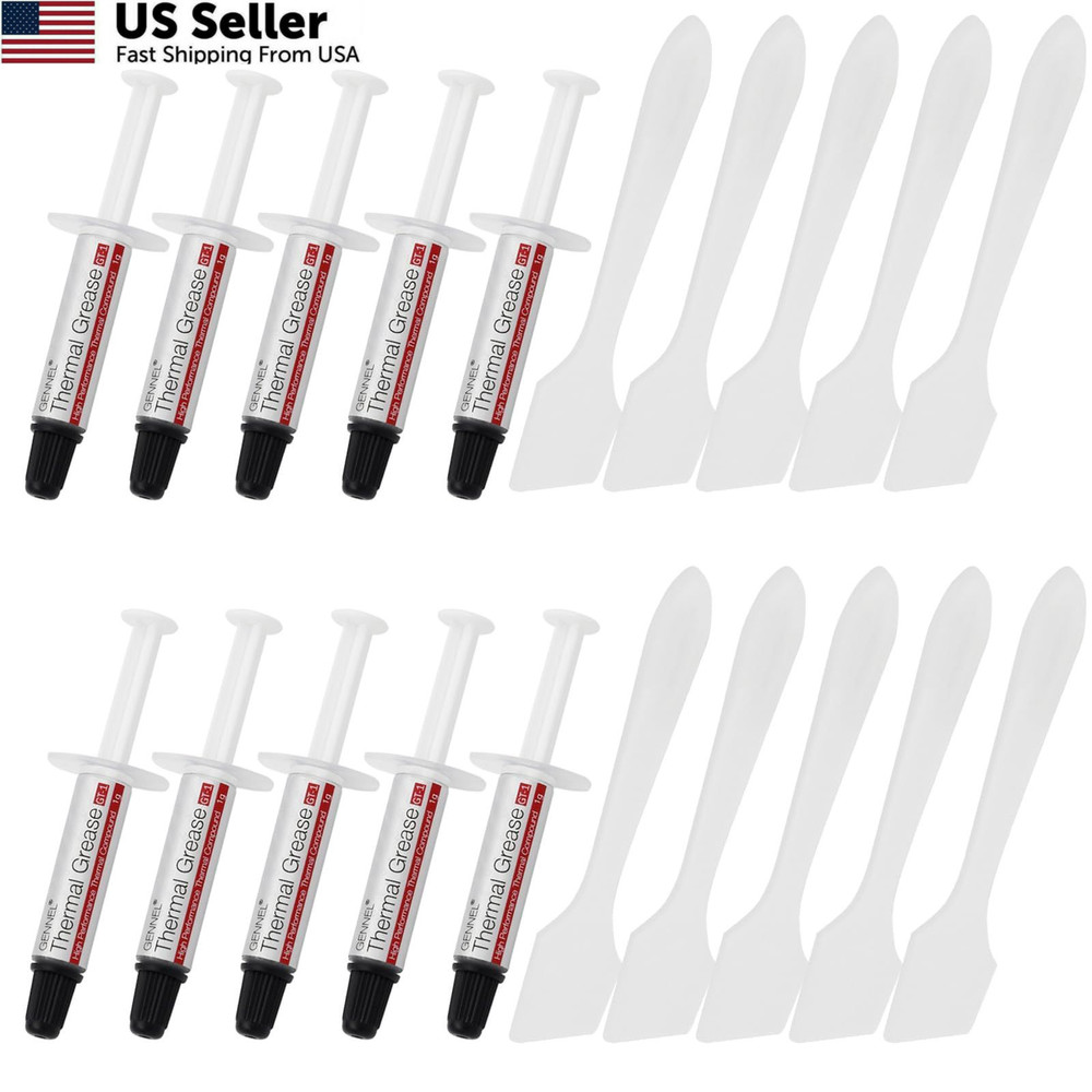 GENNEL 10-Pack GT-1 Silver CPU Thermal Paste (1g*10), High 10 Pack