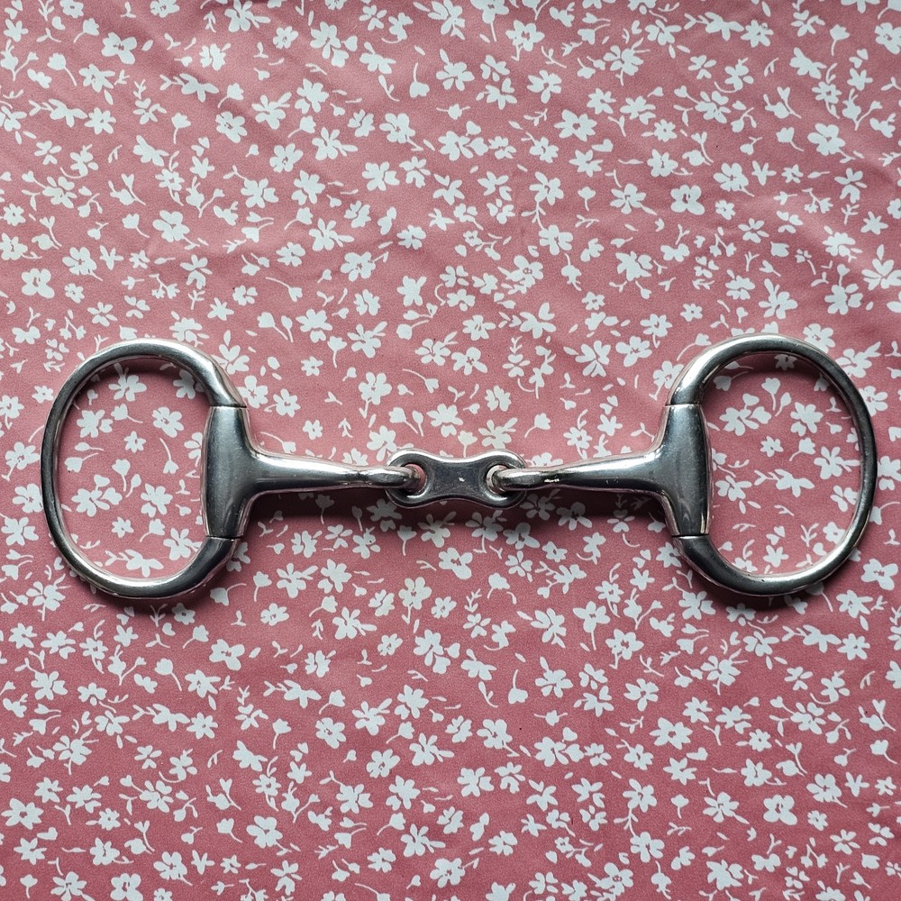 USED French Link Eggbutt Horse Snaffle Bit 5.25"