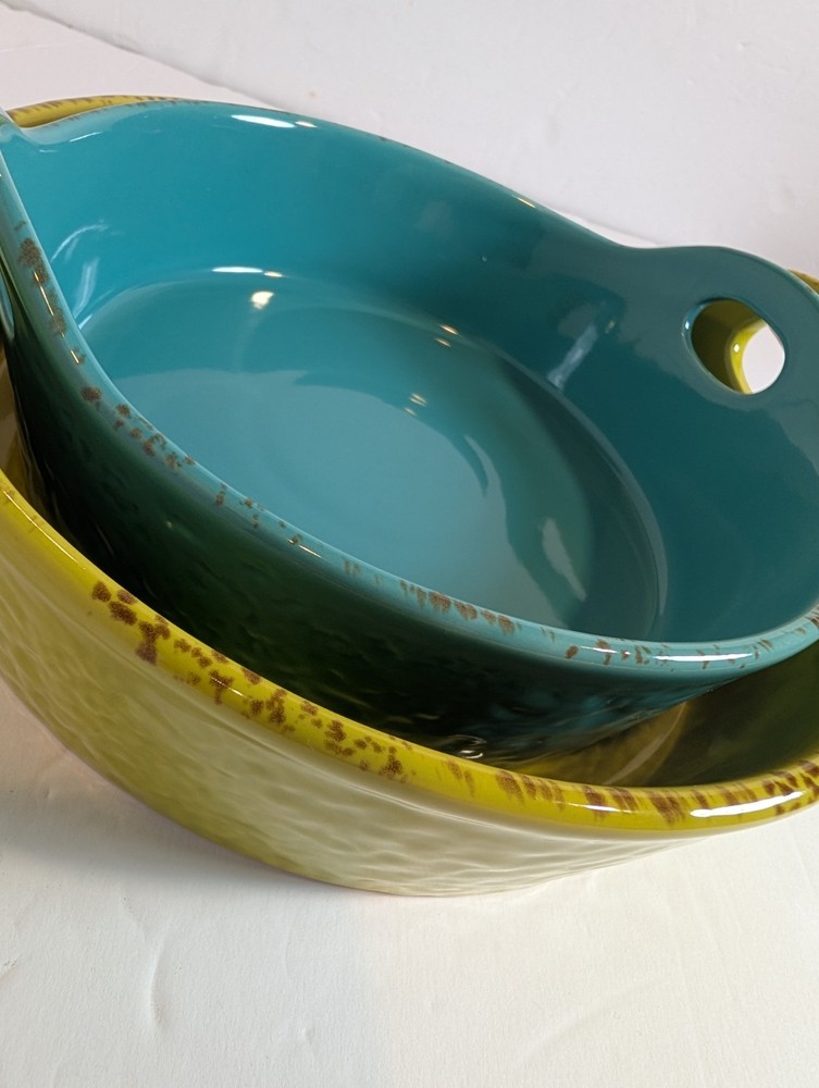 Nesting Bakeware Blue Jean Chef Set/Chef Aimee Blume 2 Piece