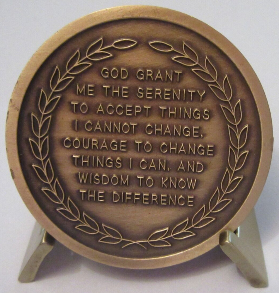 Alcoholics Anonymous AA 75 Year Sunshine Bronze Medallion Token Chip coin
