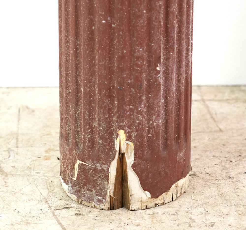 Pair of 7 ft Reclaimed Painted Pine Columns without Bases