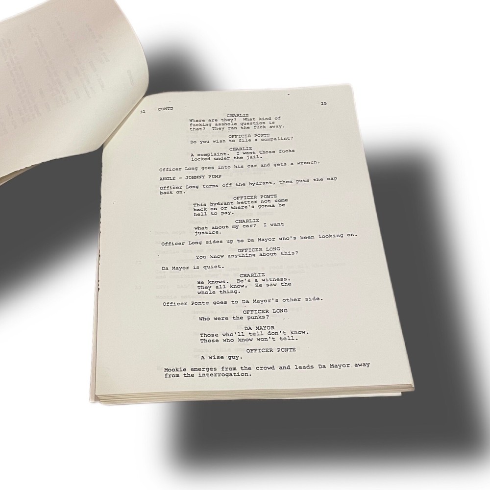 DO THE RIGHT THING Spike Lee Original Script Screenplay Movie Prop