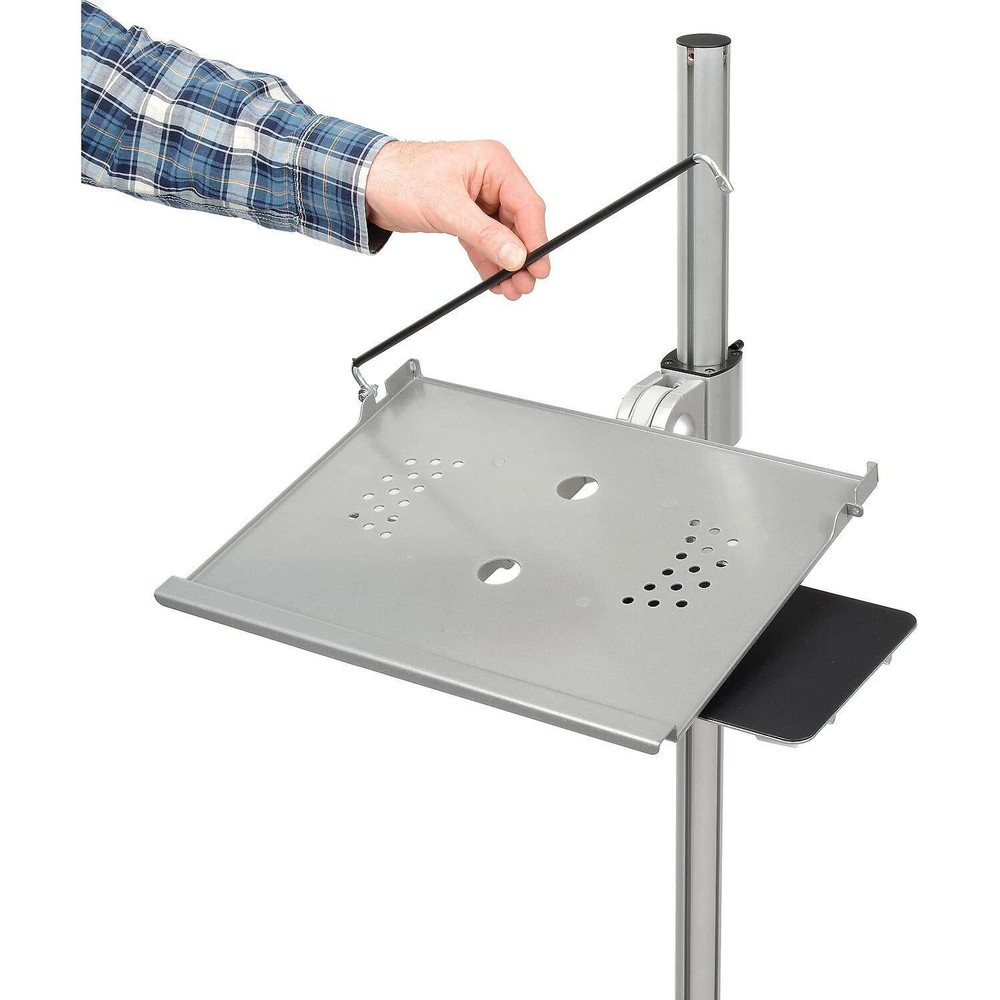 Height Adjustable Anti-Theft Mobile Laptop Computer Workstation Security Cart