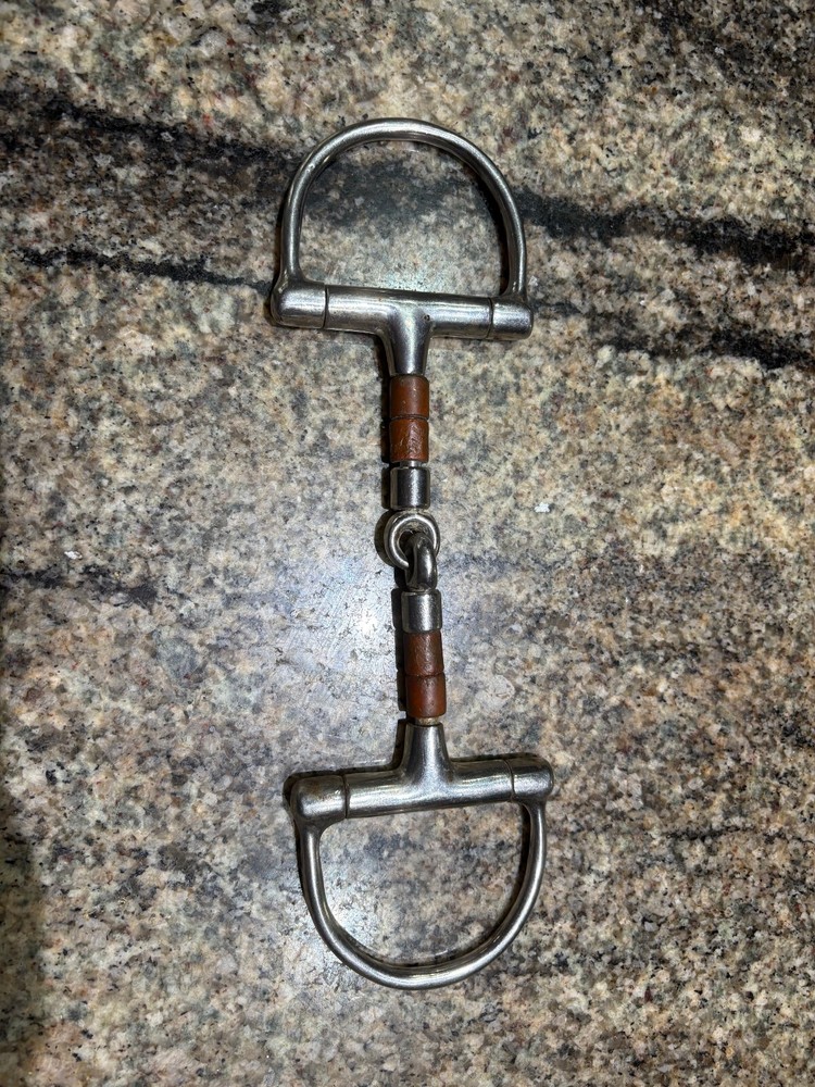 D Ring Snaffle Bit Horse Riding with Copper Roller Stainless Steel