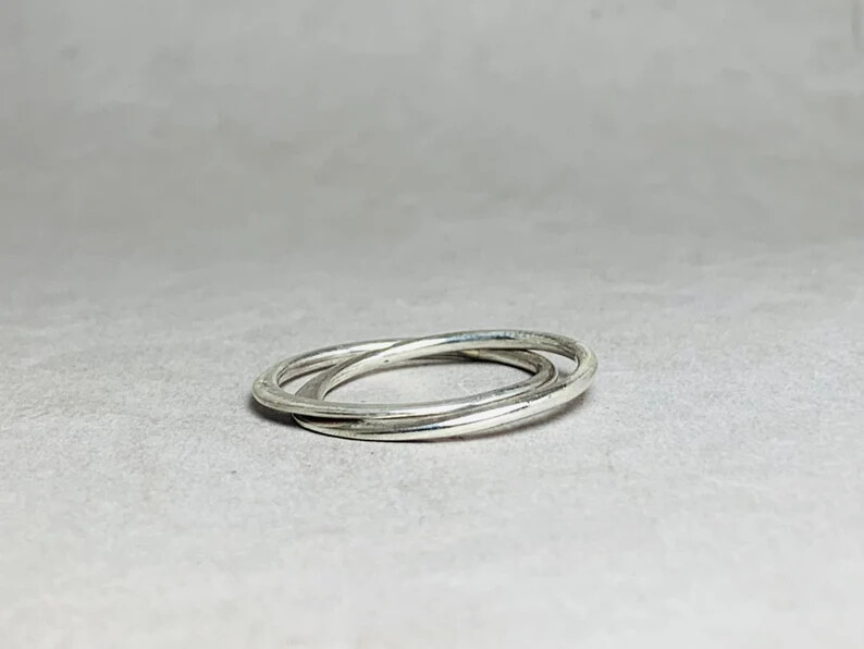 Silver Rolling Ring925 Sterling Silver Band &Statement Handmade Ring All Size
