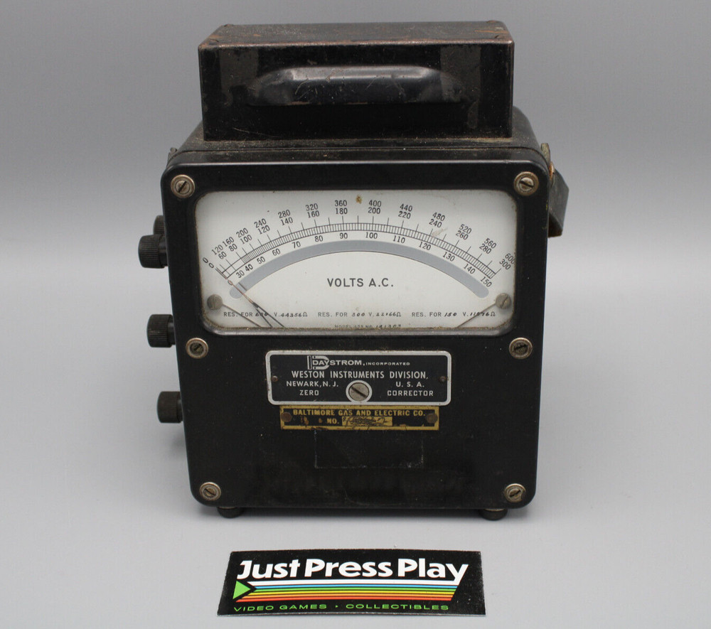 Vintage Weston Instruments Daystrom Voltmeter Zero Corrector - Untested - As-Is